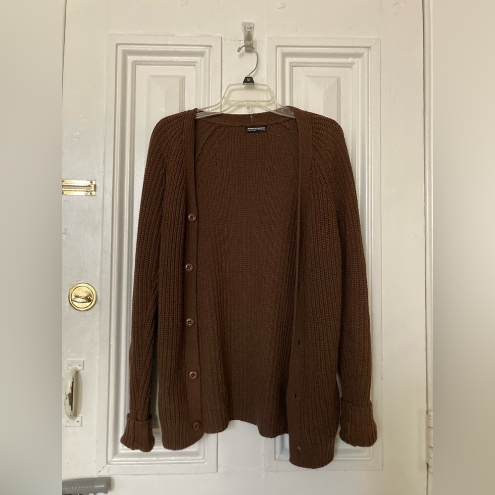 AMERICAN APPAREL // BROWN CARDIGAN // MENS XS